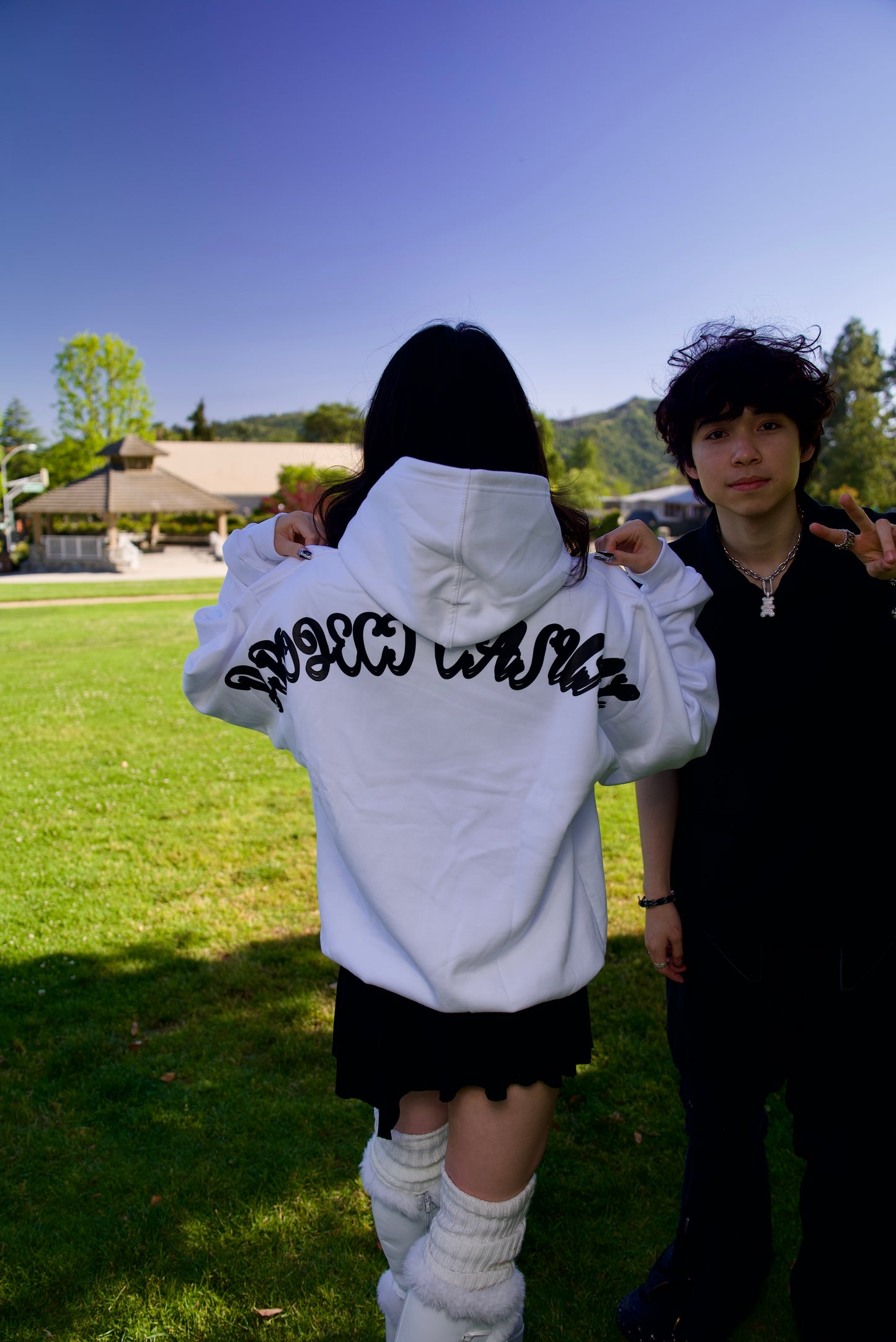 ProjectCasual Logo White Hoodie