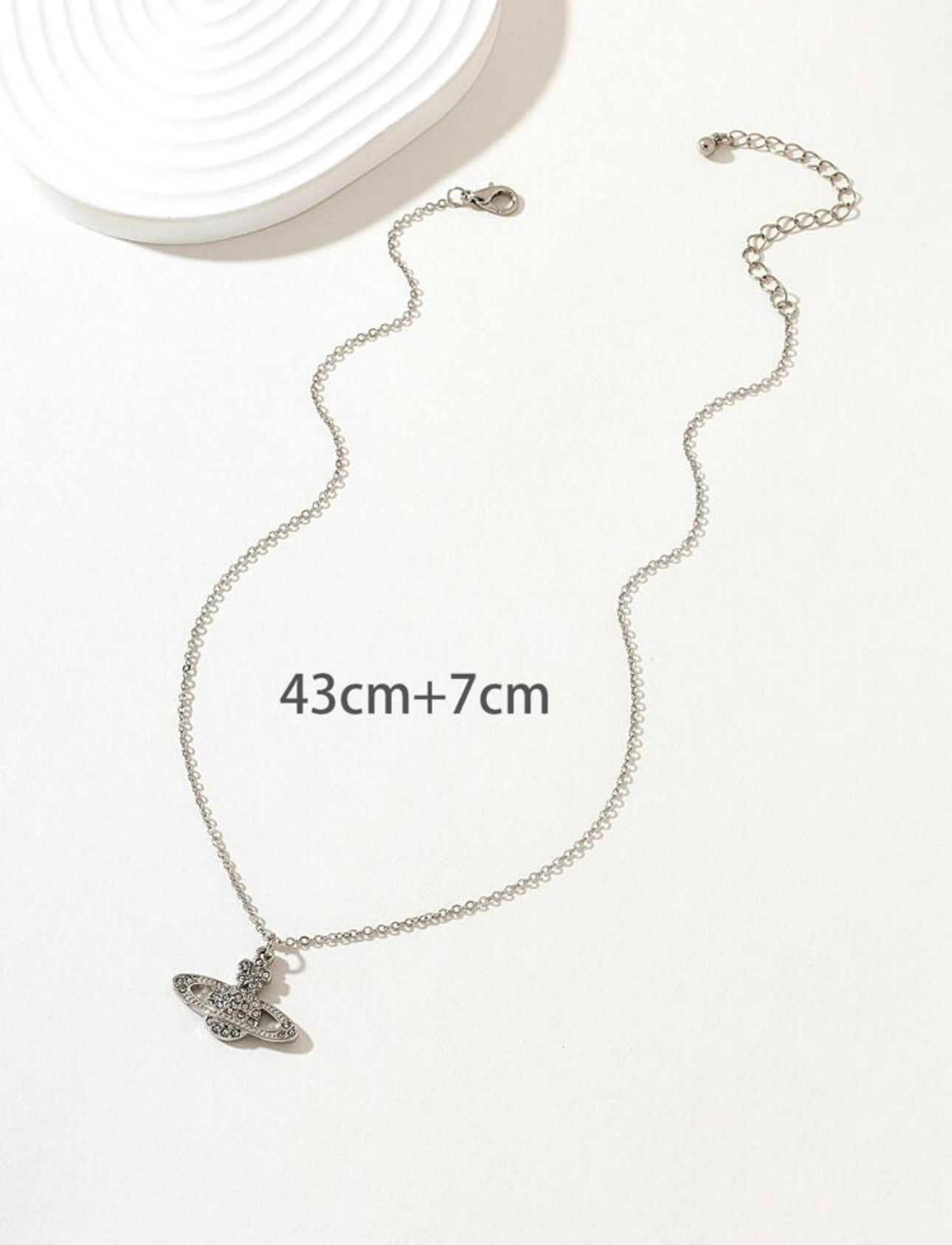 Rhinestone Planet Necklace